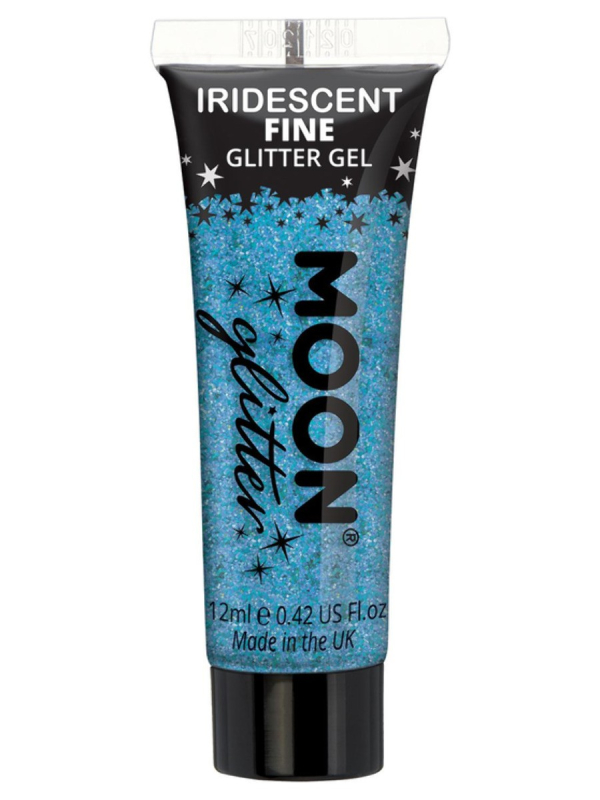 Gel Pailleté Bleu Irisé Visage et Corps 12 ml – Moon Glitter