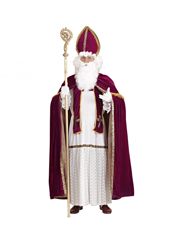 Déguisement Saint-Nicolas Homme (robe, ceinture, étole, cape, mitre)