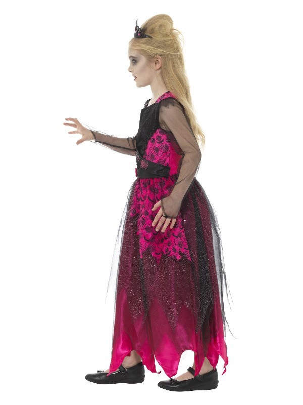 Déguisement Princesse Vampire Fille – Robe Rose et Noire avec Diadème (10-12 ans)