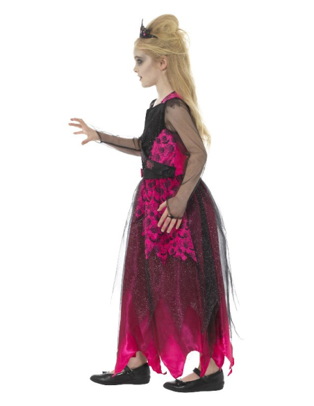 Déguisement Princesse Vampire Fille – Robe Rose et Noire avec Diadème (10-12 ans)