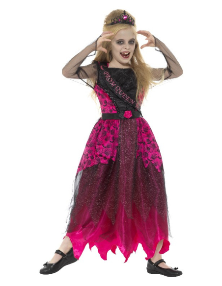 Déguisement Princesse Vampire Fille – Robe Rose et Noire avec Diadème (10-12 ans)