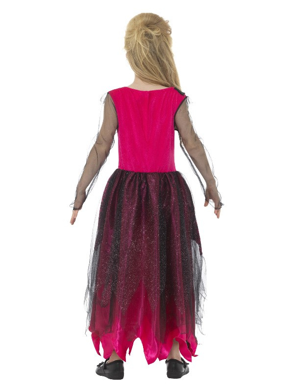 Déguisement Princesse Vampire Fille – Robe Rose et Noire avec Diadème (10-12 ans)