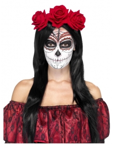 Serre-tête Halloween avec Roses Jour des Morts : Un Accessoire Époustouflant