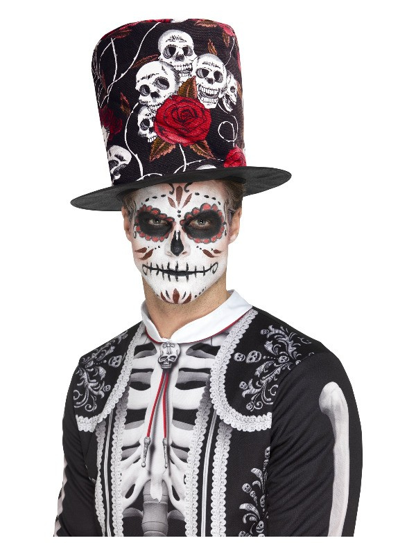 Chapeau haut de forme Dia de Los Muertos imprimé | Accessoires