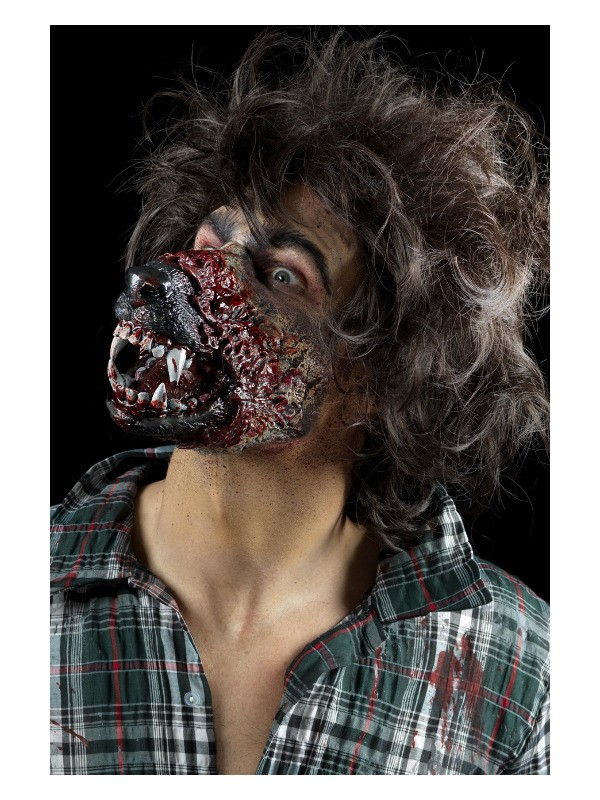 Bouche de loup-garou (prothèse en mousse latex avec adhésif) | Accessoires