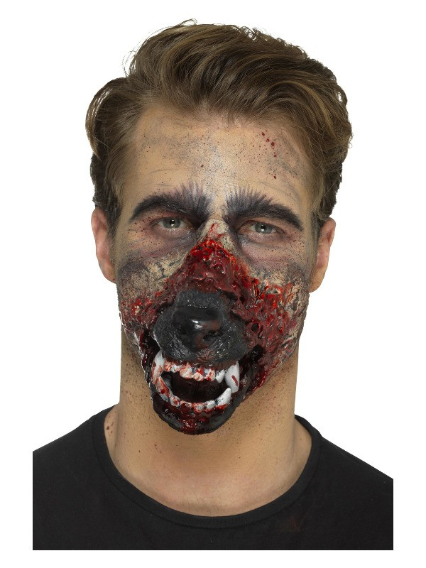 Bouche de loup-garou (prothèse en mousse latex avec adhésif) | Accessoires