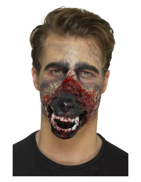 Bouche de loup-garou (prothèse en mousse latex avec adhésif) | Accessoires