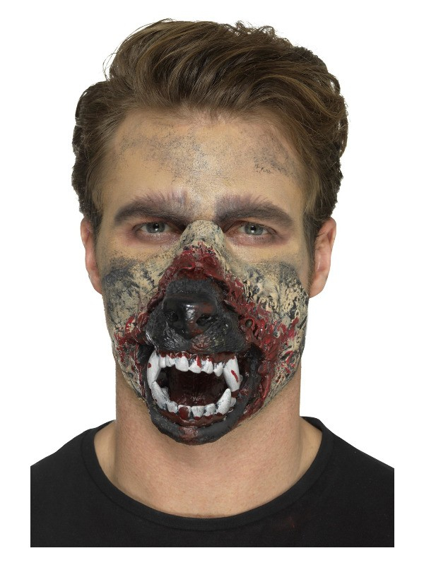 Bouche de loup-garou (prothèse en mousse latex avec adhésif) | Accessoires