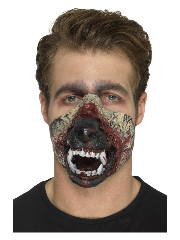 Bouche de loup-garou (prothèse en mousse latex avec adhésif) | Accessoires