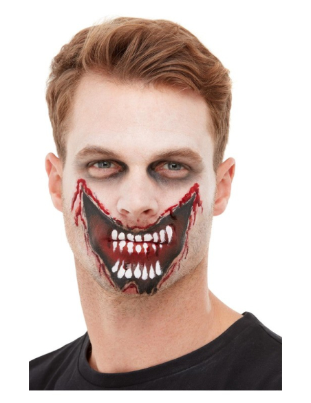 Kit maquillage squelette (peinture du visage, crayon noir et éponge)