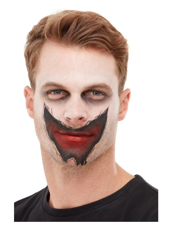 Kit maquillage squelette (peinture du visage, crayon noir et éponge)