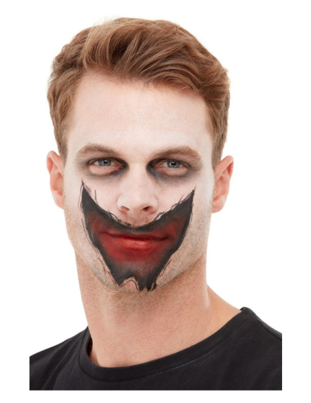 Kit maquillage squelette (peinture du visage, crayon noir et éponge)