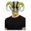 Masque intégral démon à cornes en latex : un accessoire terrifiant pour Halloween