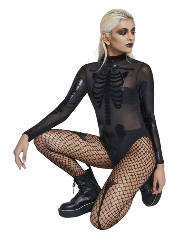 Body squelette transparent, Noir 