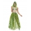 Déguisement de reine du cannabis, Vert (Body transparent, jupe et diadème)