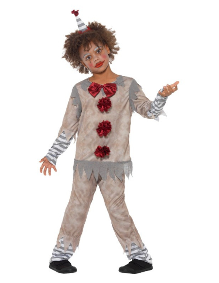 Déguisement garçon clown vintage (haut, pantalon et chapeau)