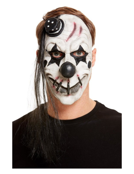 Masque clown tueur en latex blanc