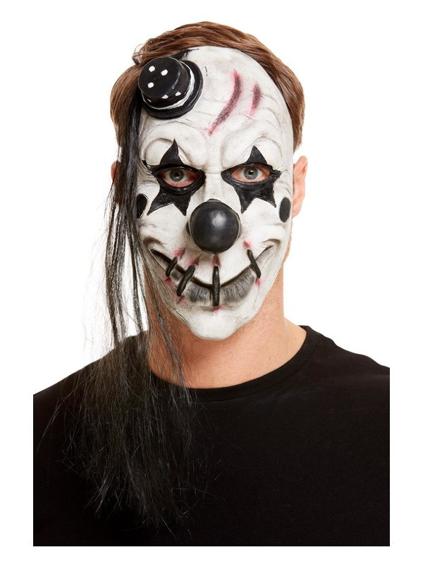 Masque clown tueur en latex blanc