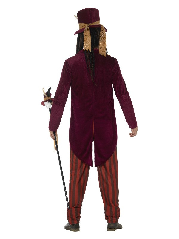 Déguisement sorcier vaudou Deluxe (veste, gilet, pantalon, colliers et chapeau)