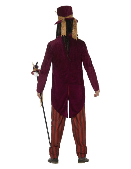 Déguisement sorcier vaudou Deluxe (veste, gilet, pantalon, colliers et chapeau)