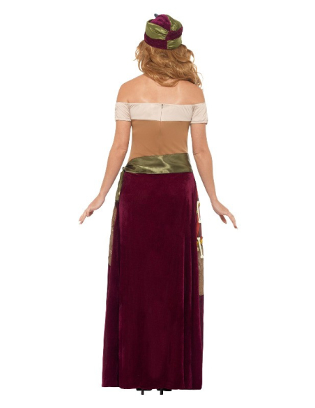 Déguisement prêtresse vaudou Deluxe (robe, ceinture, foulard et colliers)