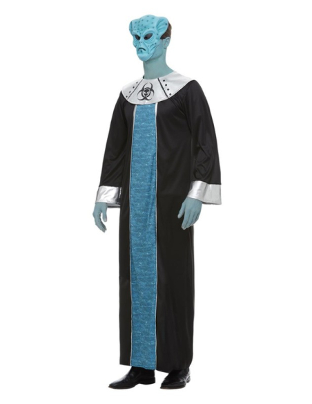 Déguisement d'Extra-Terrestre, homme, bleu (costume et masque)