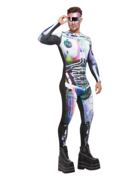 Déguisement extraterrestre, Homme,  Multicolore, Justaucorps