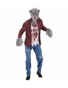  déguisement de loup-garou rouge pour homme : Une transformation effrayante pour Halloween