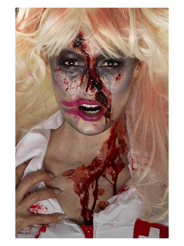 Kit Maquillage Infirmière Zombie (maquillage multicolore visage, sang, chapeau, applicateurs) | Accessoires