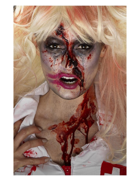 Kit Maquillage Infirmière Zombie (maquillage multicolore visage, sang, chapeau, applicateurs) | Accessoires