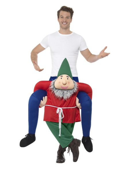 Déguisement porté par un Nain de Jardin Vert – Costume humoristique pour adulte