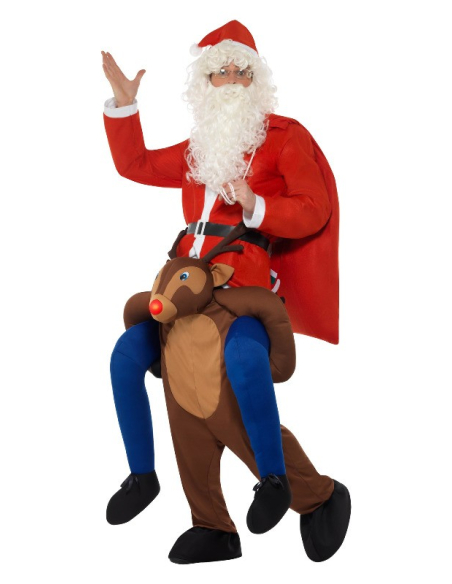 Déguisement Porté Père Noël sur Cerf Adulte (combinaison)