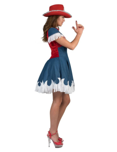 Robe Country Femme, bleu, blanc, rouge 2