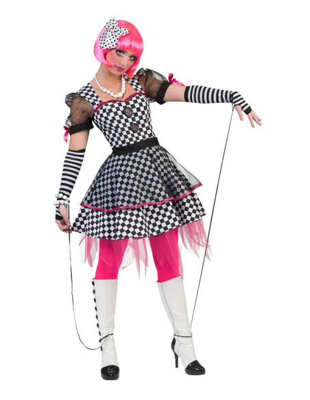 Déguisement marionnette animée avec fil - Femme