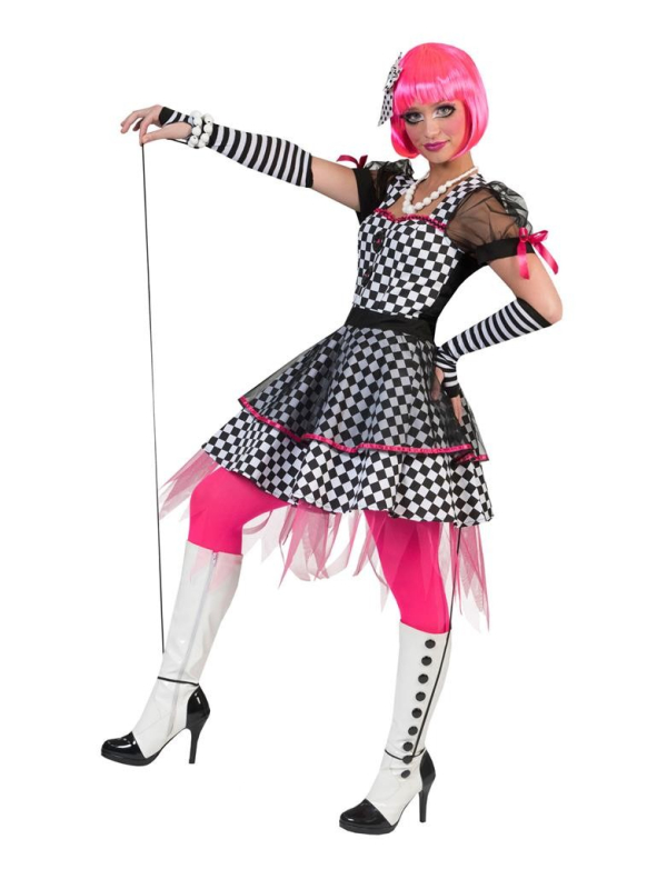 Déguisement marionnette animée avec fil - Femme