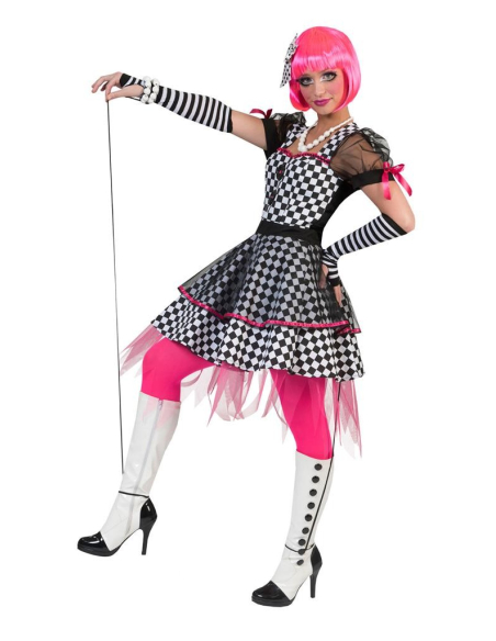 Déguisement marionnette animée avec fil - Femme