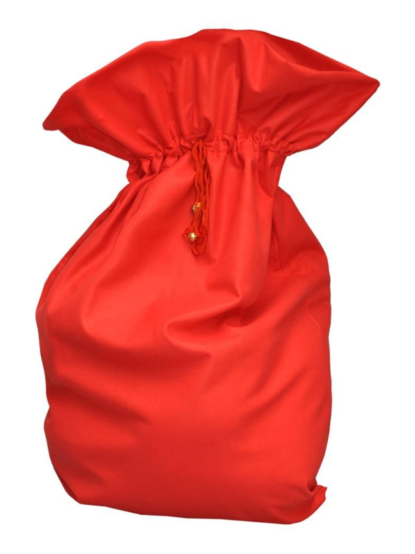 Sac Hotte de Noël rouge 60x100 cm