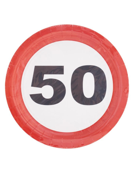 Lot de 8 assiettes en carton (50 ans)