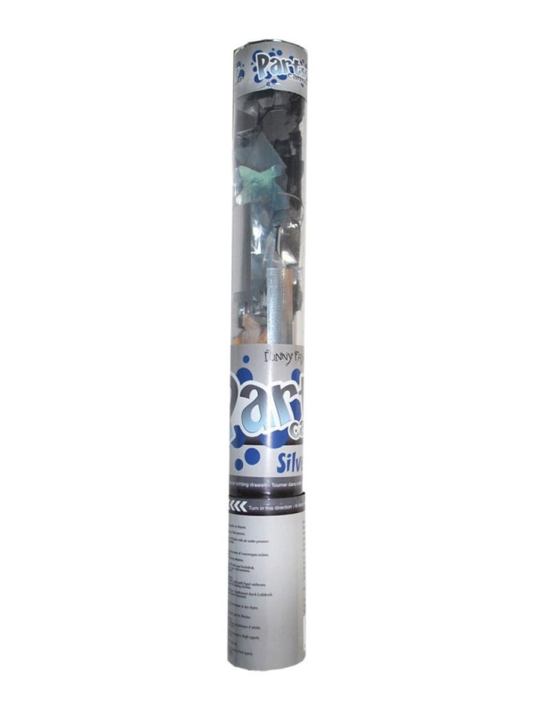 Tireur de confettis 40cm argent