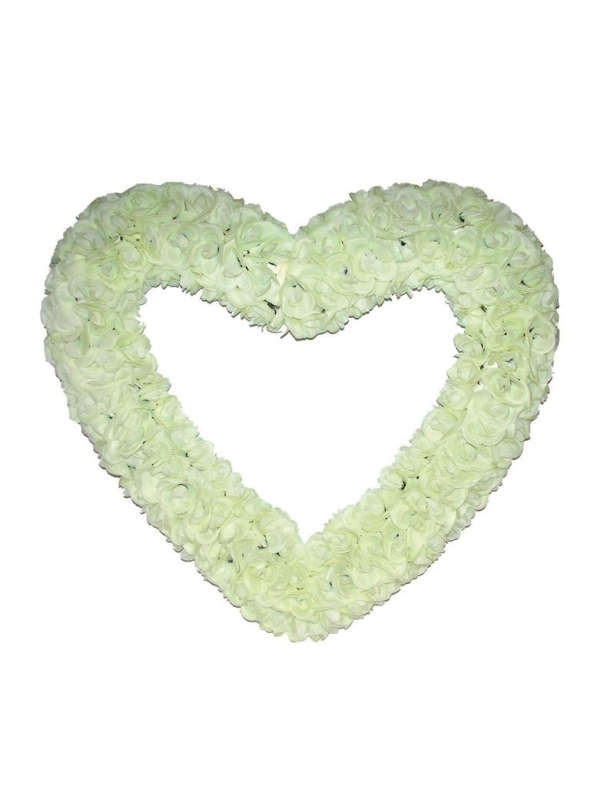 Déco Coeur de fleurs blanches