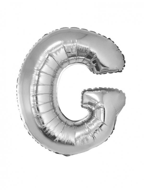 Ballon aluminium Argenté lettre -G- taille 102 cm