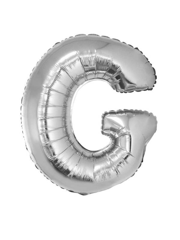 Ballon aluminium Argenté lettre -G- taille 102 cm