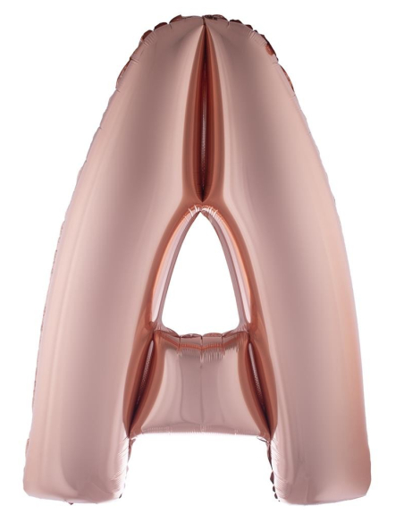 Ballon Aluminium Champagne ou Rose mordoré lettre -A- taille 102cm
