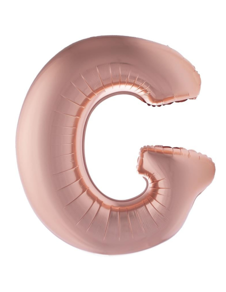 Ballon Aluminium Champagne ou Rose mordoré lettre -G- taille 102cm