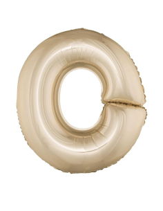 Ballon Aluminium Champagne ou Rose mordoré lettre -0- taille 102 cm