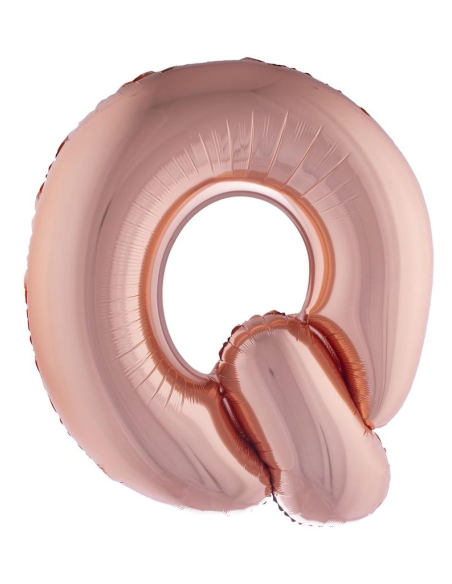 Ballon Aluminium Champagne ou Rose mordoré lettre - Q- taille 102cm