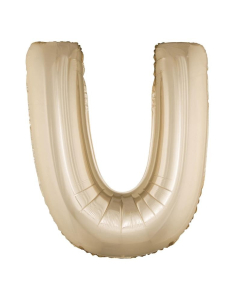 Ballon Aluminium Champagne ou Rose mordoré lettre -U- taille 102cm