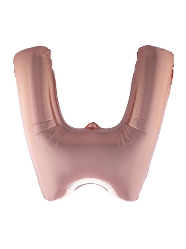 Ballon Aluminium Champagne ou Rose mordoré lettre -W- taille 102cm