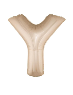 Ballon Aluminium Champagne ou Rose mordoré lettre -Y- taille 102cm