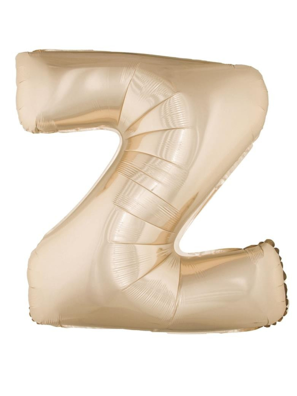 Ballon Aluminium Champagne ou Rose mordoré lettre -Z- taille 102cm
